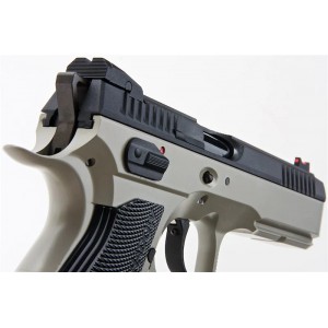 Страйкбольный пистолет KJW CZ SHADOW 2 Urban Grey GBB, черный, металл, модель SHADOW2-UG.CO2